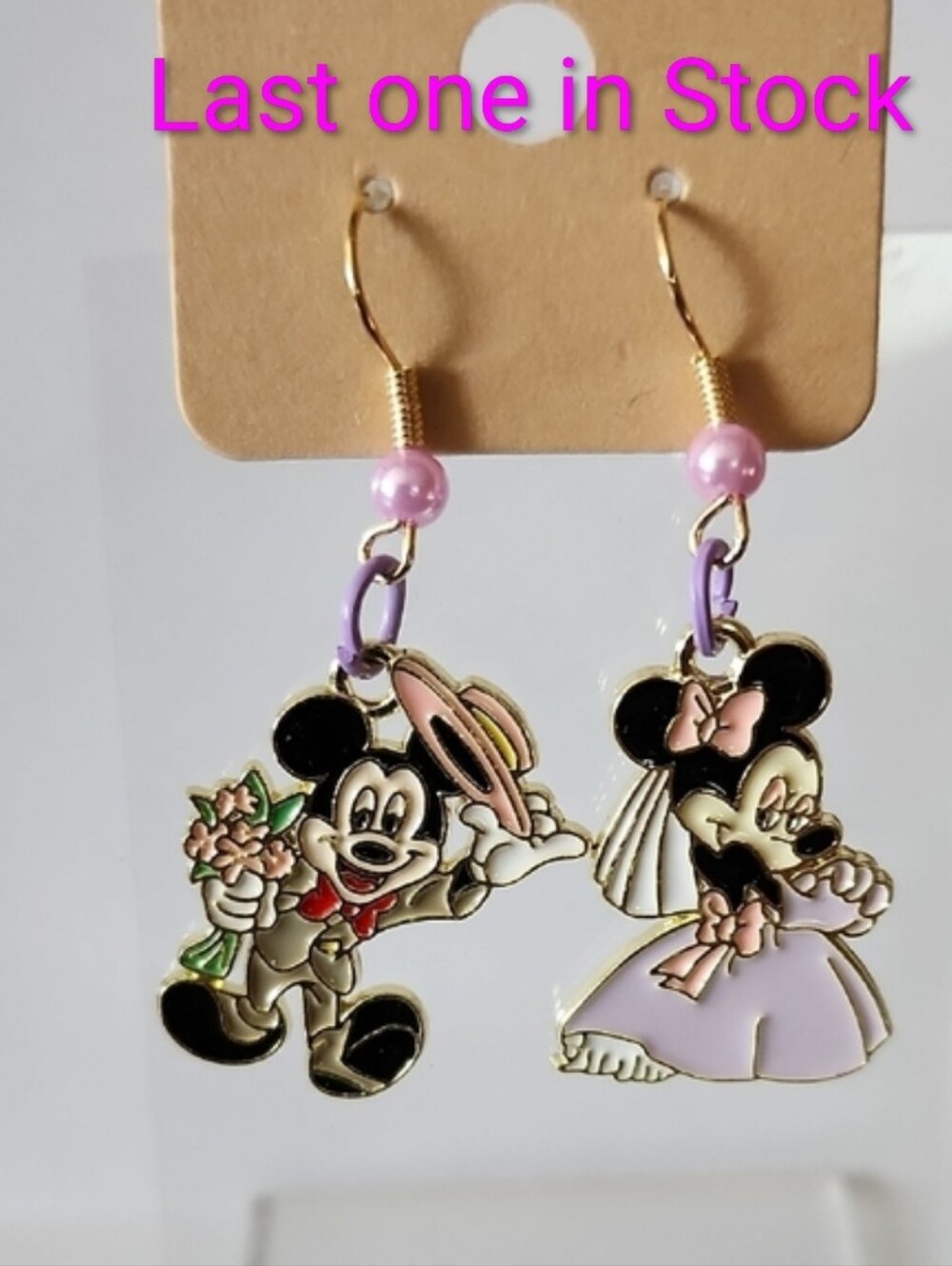 Mickey and Minnie Wedding Earrings